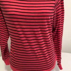 Victoria secret shirt pink with strips black